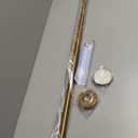 AIZESI One-Piece Brushed Gold Tension Shower Curtain Rod 54-90" No Drilling