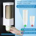 CHENGU 2 Pcs Cup Dispensers, Wall Mounted Pull Type Water Cup Holders for Water Cooler Fits 3-5 oz Small Adhesive Dispenser with Paste Plate for Home, Bathroom, Office, Hospital(White)