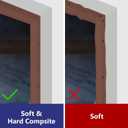 Garage Door Seal Top and Sides, Garage Door Weather Stripping, Universal Weatherproofing Seal Strips Soft and Hard Composite Design with Adhesive Backing and Screws, Brown, 34.4FT