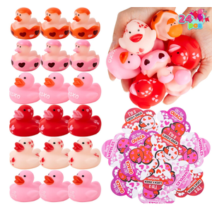 Valentines Day Gift Cards with Rubber Duck, 24PCS