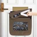 Mail Catcher Brown Indoor Mail Slot Catcher, Durable Oxford Bag for Front Door Garage Office Mail Slot Cover, Space Saving, Self-Adhesive, No Screws Needed, Machine Washable, Housewarming Gift