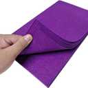 2 x Jtnohx Stiff Craft Felt Sheets, 2mm Thick Felt Fabric for Crafts, 12pcs 7 x 11.3 inch Color Felt Squares for Sewing (Purple)