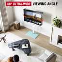 AOKCOS Swivel TV Floor Stand for 32-65 Inches TVs, 8 Level Height Adjustable Corner Small TV Stand Mount for Living Room/Bedroom, Holds up to 88 lbs,MAX VESA 400x400mm,White
