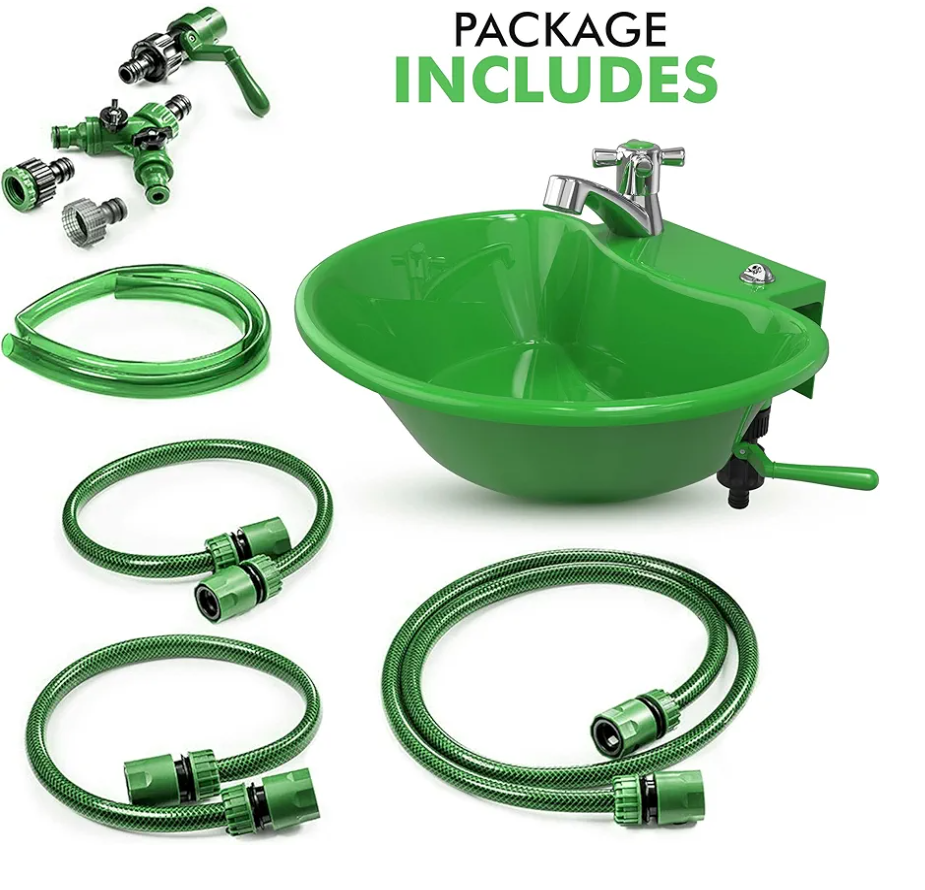 Ideaworks Water Fountain and Faucet 2 in 1 Design Silver