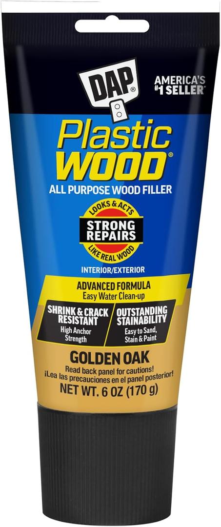 DAP 582 Series 00582 6oz Gold Latex Plastic Wood, 6 OZ, Golden Oak