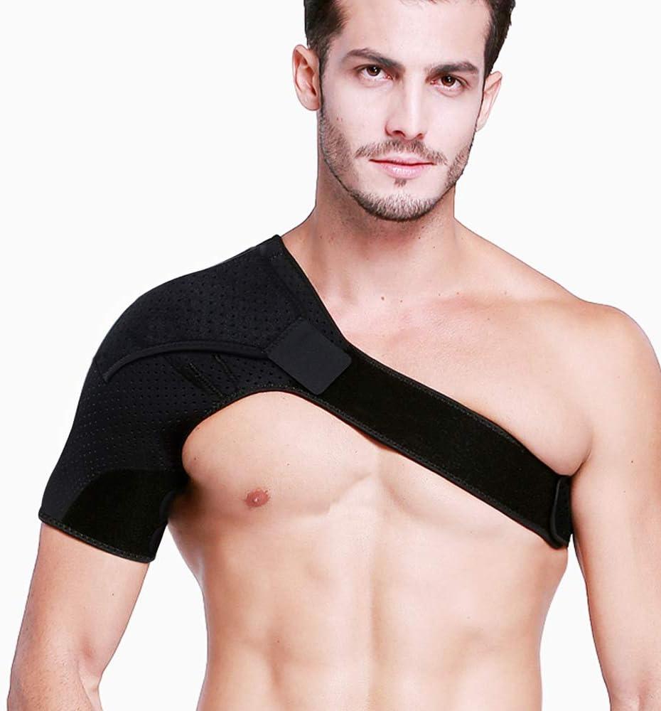 HUEGLO Right Shoulder Brace for Men,Torn Rotator Cuff Support Women Shoulder Stabilizer Brace for Shoulder Pain Relief