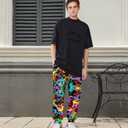 Goodstoworld Mens Cool Joggers Pants 3D Novelty Casual Sweatpants with Drawstring (M)