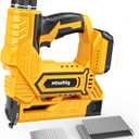 Cordless Brad Nailer Compatible with Dewalt Battery, 5/8 to 1-1/4 Inch 18 Gauge 2-in-1 Nail Gun with 2000 Nails for Wood Carpentry, Tool Only, Brushless, 2 Mode, 5.9LBS, Yellow- Max 1‑1/4" Nails