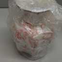 Octagonal Red and White Ceramic Vase - 6 Inch Vintage Chinoiserie Decorative Ceramic Vase, Hand-Painted Floral Design Decorative Vases for Home Table Centerpieces, Mantel, Living Room, Wedding