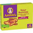 Annie's Sour Bunnies Fruit Snacks, Cherry, Lemon & Orange, 10 ct, 7 oz | Gummy Snack Pouches, Made with Organic Fruit Juice, No Artificial Flavors or Synthetic Colors, No High-Fructose Corn Syrup (EXP 11/24/26)