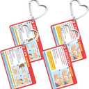 4 Pcs Infant CPR Card Keychains, Baby Choking First Aid Card 3.4 x 2.1 Inch Emergency Instructions Quick Reference Guide for Adult New Moms Gift