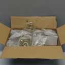 8 Pcs Glass Christmas Tree Ornaments 3.15 Inches Vintage Glass Ball Farmhouse Ball Hanging Ornaments Set for Christmas Tree Party Holiday Indoor Decor(Clear, Gold)