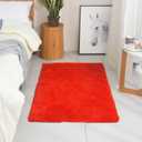 Modern Soft PV Fur Area Rug, Non-Slip Fuzzy Shag, Plush Furry Floor Carpet for Bedroom, Living Room, Nursery, Solid Color, size 47