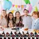 2 x 25Pcs Stranger 5 TV Happy Birthday Cake Decorations with 1Pcs Cake Topper, 24Pcs Cupcake Toppers for Movie Theme Birthday Party Supplies, 4.7 inches x 6.3 inches