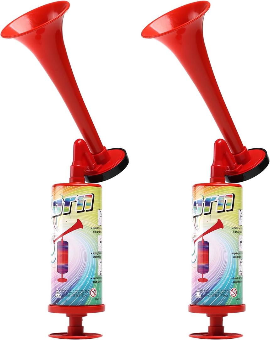 FARBIN Air Horn For Boating & Safety Dog Air Horn Bear Horn For Hiking Air Horns Loud for Safety Airhorns Horn Graduation Sports Events Party(Large ABS handheld horn 2PCS)