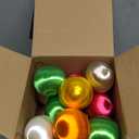 Syhood 24 Pcs 2.76 Inch Christmas Satin Balls Ornaments DIY Craft Foam Silk Christmas Ball Ornaments DIY Multicolor Yarn Xmas Tree Hanging Decoration for Xmas Tree Party Holiday Supplies