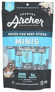 Country Archer Beef Sticks Original 4 OZ (Pack of 1)