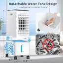Portable Air Conditioners, Portable AC Unit, Evaporative Air Cooler w/2.5Gal Tank, Fast Cooling, 3 Speeds, Windowless Air Conditioner w/7H Timer, Swamp Cooler for Room Home Office Garage