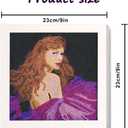 Nikolle Diamond Painting Kits with Wooden Frame, Merch, DIY Diamond Art Kits for Beginners, Gifts for Women 9x9 inch(Purple/Big)