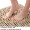 Waffle Bath Mat Upgraded Waffle Bath Mat Bathroom Rug Super Absorbent Non Slip Bathroom Rug Machine with Tassels Ideal for Hallway Bedroom Laundry Room(Beige,20 * 31in) (1'8" x 2'7" (Rectangular))