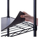 Poofzy Wire Shelf Liner 18 x 48, Set of 5 Shelf Liners for Wire Shelving Plastic Non-Adhesive for Pantry, Kitchen Cabinets (Black)