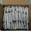 100PCS 1ml 1cc Syringe No Needle Plastic Syringe for Pets Oral, Refilling, Oil or Glue Applicator, Measuring or Transfering Tiny Amount of Liquids, Without Cap