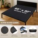 10mm Bunkie Board Bunkie Queen Size 60 x 80'' Heavy Duty Board Moisture Resistant Sleeper Sofa Support Under Mattress for Metal Frame Low Profile Bed Support, Platform Bed and Couch(Black)