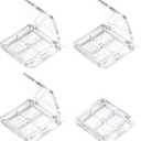 4-Pack Empty Lipstick Palette - 4 Grid Clear Empty Makeup Palette Cases - Highlighters Sample DIY Eyeshadow Powder Blush Lipstick Boxes - Travel Eye Shadow Dispensing Storage Container