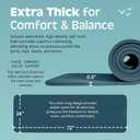 Retrospec Solana Yoga Mat Thick 1/2in Non-Slip Workout Mat with Nylon Strap - 72x24in Exercise Mat for Pilates, Stretching & Fitness - BPA Free, Easy Clean
