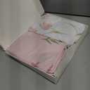 Pack and Play Sheets for Girls, 38" x 26" Mini Crib Sheets Fitted for Pack n Play Mattress, Soft Breathable Playard Sheets, 2-Pack Pink Tulips