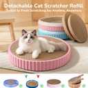 6pcs Cat Scratch Pad, Cat Scratcher Cardboard & Cat Scratching Pads - Round Cat Scratcher Refill, 10 Inch Diameter 7/8 Inch Thick cat scratchers for Indoor Cats
