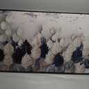 Wall Art Leaf Botanical White and Blue Modern Artwork Canvas Painting for Living Room Bedroom Dining Room Home Office Decor 24"x48" with Framed