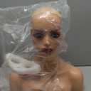 Realistic Female Mannequin Head with Shoulder for Display - Manikin Head with Shoulder for Wig/Jewelry/Makeup/Hat/Sunglass Display (Light Brown)