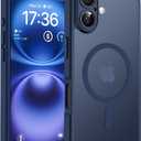 TOCOL Magnetic for 16 Blue Case, Upgraded Full Camera Protection, Compatible with Magsafe, Drop Protection, Translucent Matte Back Bumper Phone Cover 6.1Inch（Blue）