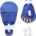 Dementia Gloves 2pcs |Double-Padded Restraint Security Mitts,Open Front Design,Hand Restraints for Elderly (Bule)