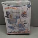 deAO Baby Doll Set,12 inch Doll Playset with Doll Stroller Crib Bed Nursery Role Play Set Accessories and Play Mat,Foldable Stroller and Travel Bag,Birthday Gifts for Girls