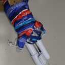 Tommy Bahama 6' UPF 50+ Tilt Beach Umbrella with Wind Vent and Carry Bag, Red and Blue Stripe