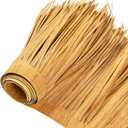 Mexican Tiki Hut Grass Skirting Roof Tiki Bar Grass Duck Blind for Thatch Roofing Bar Decorations Roll Palm Palapa Straw Thatch Roof for Fence Party(Spotted Yellow,79 x 15 Inch)