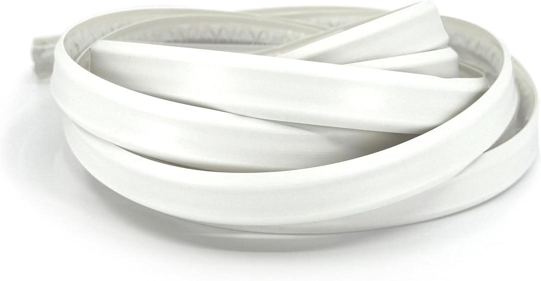 InstaTrim White New & Improved Caulk Trim, 3/4" by 10 ft, Flexible, Waterproof for Bathroom, Floors, and Walls | Easy Installation | No Mess, Stain Resistant, Made in The USA