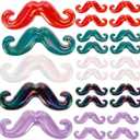 3 x 50pcs Mustache Shape Beads Acrylic Mustache Necklace Charms Large Hole Loose Spacer Beads Jewelry Finding for DIY Earring Necklace Bracelet Crafting Making