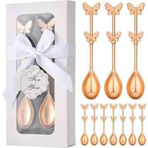 60 pieces (30 boxes) Butterfly Shaped Drink and Coffee Scoop Wedding Gift Tea Party Souvenirs or Bridal Shower or Baby Shower Souvenirs for Guests