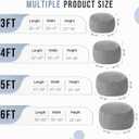 HABUTWAY 5FT Bean Bag Chair,Giant Bean Bag Chairs for Adults,Big Bean Bags with Memory Foam Filled, Large Beanbag Chairs with Chevron Plush Cover-Grey, 5FT-50"x50"x24"