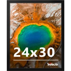 24x30 Picture Frame for Wall Display, 24x30 Black Picture Frame with Shatter Resistant Plexiglass, Stable and Sturdy 24 x 30 Poster Frame for Wall Display, Handpicked Gift Collection, 1 Pack