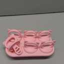 HUAKENER Mini Popsicle Molds, Silicone Popsicle Mold for Toddlers, 6-Cavity Ice Pop Molds with Handle for Making Healthy Baby Food, Breastmilk Popsicle (Pink)