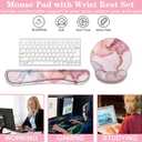 LATEEFAH Mouse Pad with Wrist Rest, 3-in-1 Gaming Mouse Pad, Keyboard Wrist Rest, Ergonomic Memory Foam Mousepad with Wrist Support for Computer Keyboard