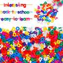 Wesiti Lacing Letters Beads Alphabet Learning Toys Toddler ABC Alphabet Beads Lacing Sports Skills Toys for Preschool Games Homeschool Supplies Early Spelling(Lowercase Letters,204 Pcs)