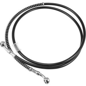 Motoforti 55.12" Length 10mm ID Motorcycle Hydraulic Brake Line Oil Hose Pipe Stainless Steel Braided Cable for ATV Motocross Sport Bikes Street Bikes Black