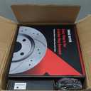 MOTOREVO Rear Brake Kit for CR-V 2005-2016, 305mm12in Geomet Coated & Drilled, Slotted Back Rotors and Ceramic Brake Pads Universal Fits 2005 2006 2007 2008 2009 2010 2011 2012 2013 2014 2015 2016