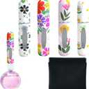 2 x Perfume Travel Refillable Bottle Portable Mini Sprayer,Empty Perfume Bottles with Unique Patterns,Refill Pump Case for Traveling and Outgoing,4 Pcs of 5 ml and Outgoing (Fresh Flower Series)
