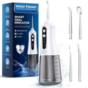 Water Flosser for Teeth Cleaning Pick: Portable Cordless Oral Irrigator350ML, 4 Modes 4 nozzles,IPX7 Waterproof Rechargeable Design – Perfect for Travel and Daily Deep Cleaning Gum Care at Home